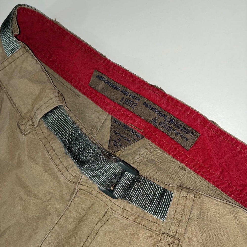 Abercrombie Fitch T-2083 Cargo Shorts Men's 32 Fits 31 Paratrooper Belt